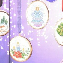 схема вышивки рождественские медальоны