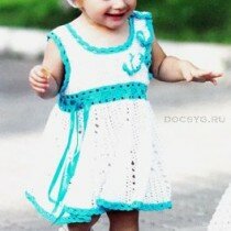платье для девочки вязанное крючком