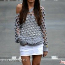 Кофта-сетка крючком